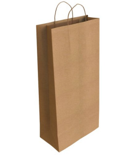 BOLSA PAPEL KRAFT VERJU. 18x39 CRUD P/50