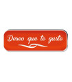 ETIQ.REG. R.250 DESEO QUE TE GUSTE ROJO