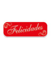 ETIQ.REG. R.250 FELICIDADES ROJO