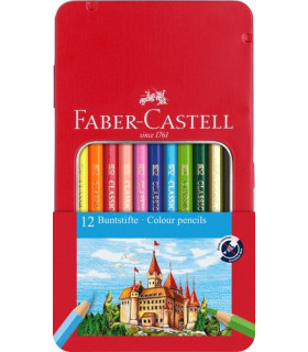 LAPICES COLOR FABER  est.METAL 12