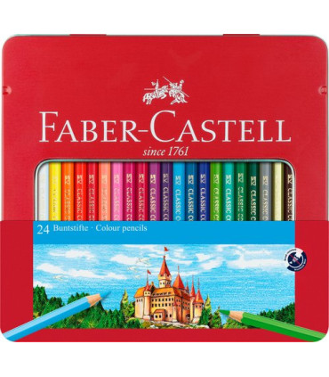 LAPICES COLOR FABER  est.METAL 24