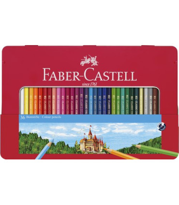 LAPICES COLOR FABER  est.METAL 36