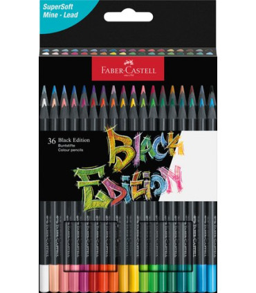 LAPICES COLOR FABER-CASTELL BLACK est.36