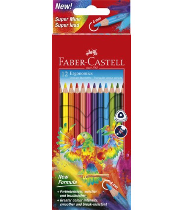 LAPICES COLOR FABER TRIANG.0.4mm EST.12