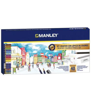 LAPICES COLOR MANLEY SET CREATIVO C/40