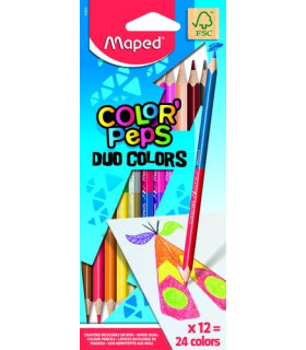 LAPICES COLOR MAPED COLOR PEPS DUO es.12