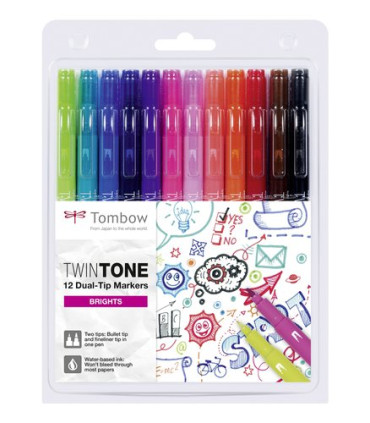 ROTULADOR TOMBOW TWINTONE BRILLANTE E.12