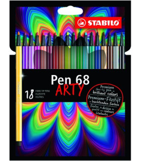 ROTUL.STABILO PEN 68 ARTY LINE BRUSH C18