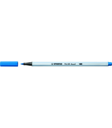 ROTUL.STABILO PEN 68  BRUSH AZUL OSC.