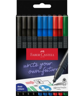 ROTULADOR FABER GRIP FINEPEN ESTUCHE 10