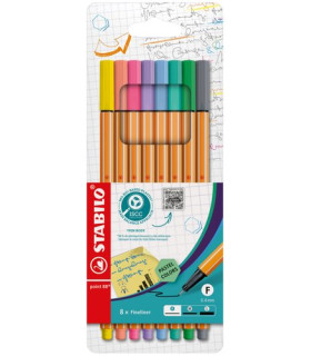 ROTUL.STABILO POINT 88 PASTEL EST. 8