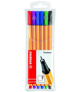 ROTUL.STABILO POINT 88 ESTUCHE  6