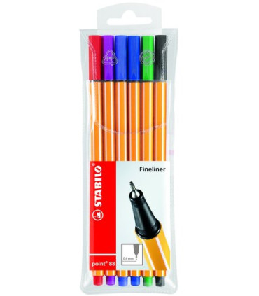 ROTUL.STABILO POINT 88 ESTUCHE  6