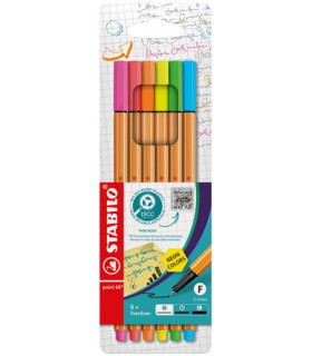 ROTUL.STABILO POINT 88 NEON ESTUCHE  6