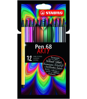 ROTUL.STABILO PEN 68 ARTY LINE C/12