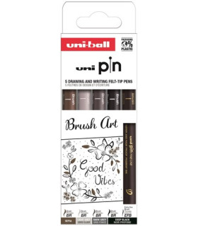 ROTUL.UNI PIN CALIBRADO BRUSH ART C/5