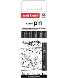 ROTUL.UNI PIN CALIBRADO CALIGRAFIA C/5