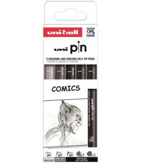 ROTUL.UNI PIN CALIBRADO COMICS C/5