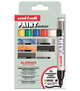 MARCADOR UNI-BALL UNI PAINT PX-20 P/6