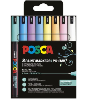 ROTUL.UNI-POSCA PC-1MR SUAVES E/8