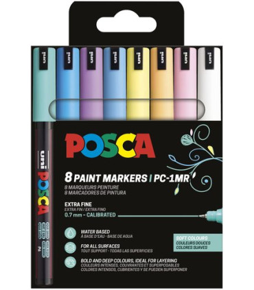 ROTUL.UNI-POSCA PC-1MR SUAVES E/8