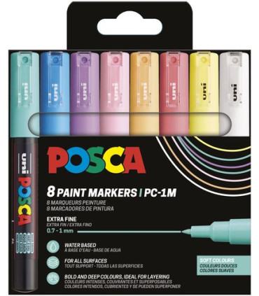 ROTUL.UNI-POSCA PC-1M COL. SUAVES E/4