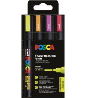 ROTUL.UNI-POSCA PC-5M COL. FLUOR E/4