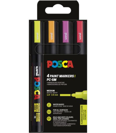 ROTUL.UNI-POSCA PC-5M COL. FLUOR E/4