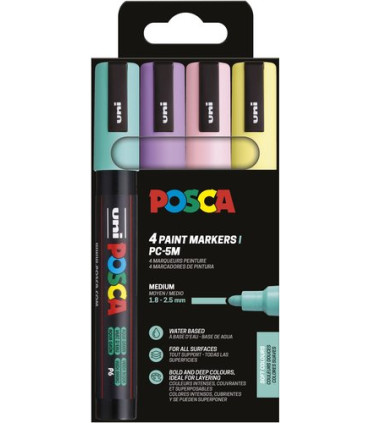ROTUL.UNI-POSCA PC-5M COL. PASTEL E/4