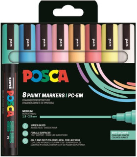 ROTUL.UNI-POSCA PC-5M SUAVES BOLSA 8