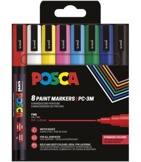 ROTUL.UNI-POSCA PC-3M BOLSA 8