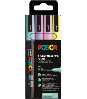 ROTUL.UNI-POSCA PC-3M COL. SUAVES E/4
