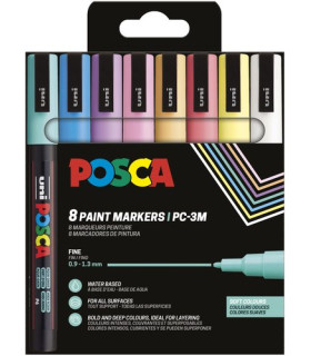 ROTUL.UNI-POSCA PC-3M SUAVES E/8