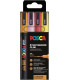 ROTUL.UNI-POSCA PC-3M COL. CALIDOS E/4