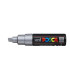 ROTUL.UNI-POSCA PC-8K  PLATA METALICO