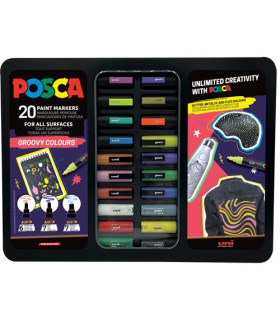 ROTUL.UNI-POSCA CAJA METALICA 20 GRO