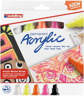 ROTUL.EDDING 5000 ACRYLIC NEON P/5