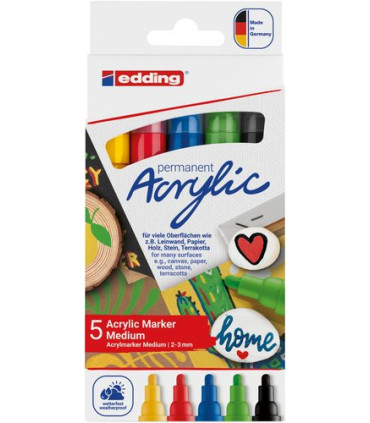 ROTUL.EDDING 5100 ACRYLIC BASICOS PACK 5