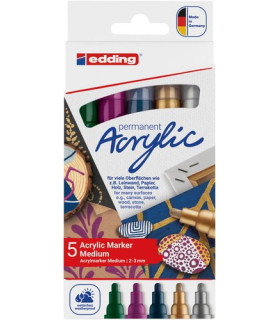 ROTUL.EDDING 5100 ACRYLIC FESTIVOS P/5