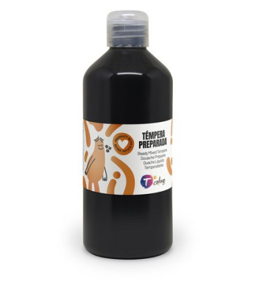 TEMPERA TCOLORS LIQ.500 ml NEGRO