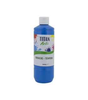 TEMPERA TITAN AC ESC.500ml CIAN