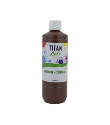 TEMPERA TITAN AC ESC.500ml MARRON OSC.