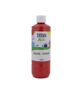 TEMPERA TITAN AC ESC.500ml ROJO