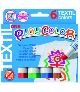 TEMPERA PLAYCOLOR TEXTIL ONE C/6