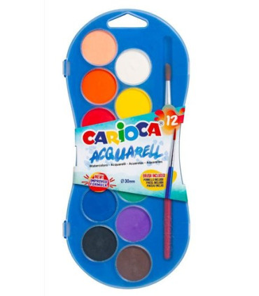 ACUARELAS CARIOCA 30mm ESTUCHE de 12