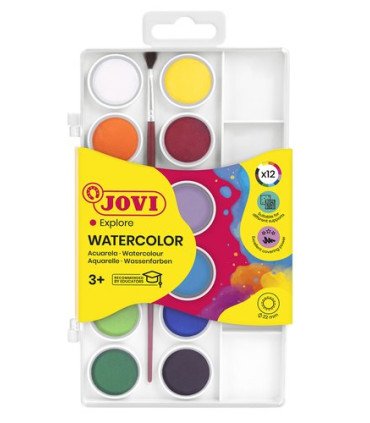 ACUARELAS JOVI 22 mm ESTUCHE de 12