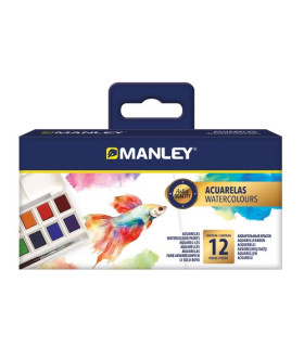 ACUARELAS MANLEY SET de 12
