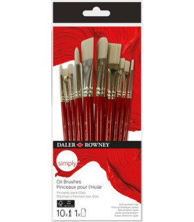 PINCEL DALER ROWNEY OLEO SET 10
