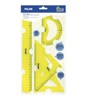 EQUIPO DIBUJO MILAN 30 CM AMARILLO