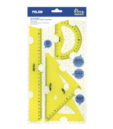 EQUIPO DIBUJO MILAN 30 CM AMARILLO